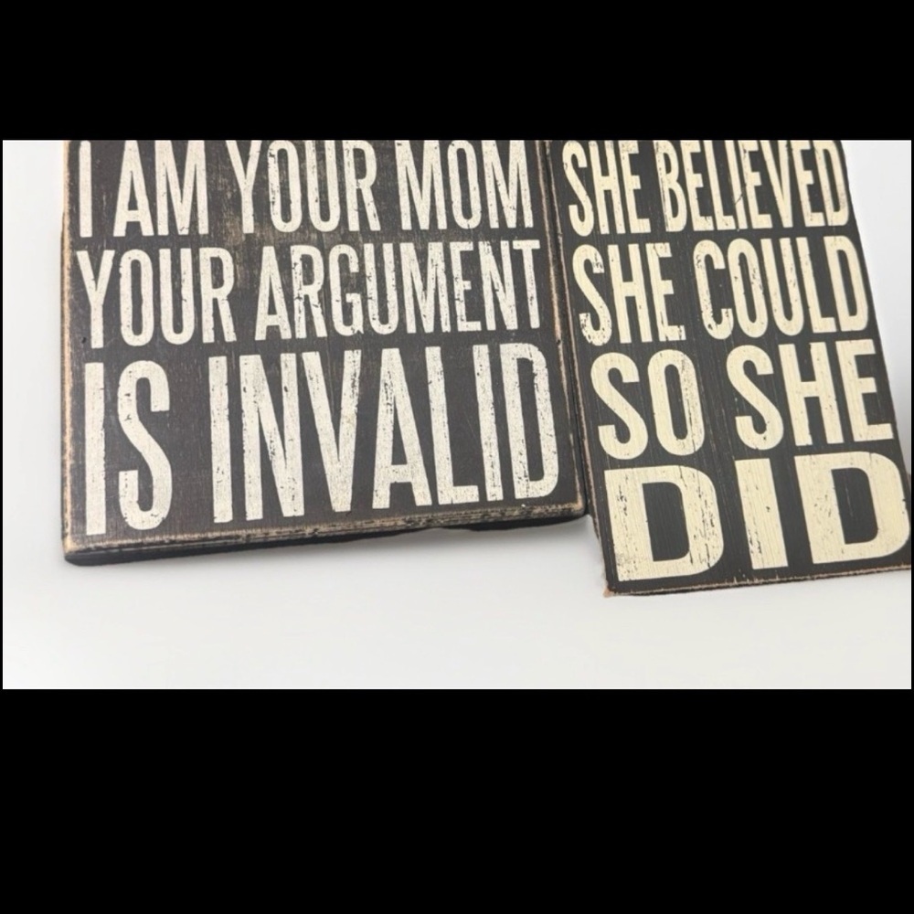 Inspirational Wooden Box Painted Quotes Mom Woman Home Decor Primitive Desk Lot